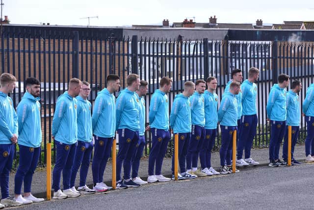 Representatives of various football clubs and organisations paid their respects at the funeral of Aodhán Gillen on Easter Monday. Picture: Arthur Allison/Pacemaker.