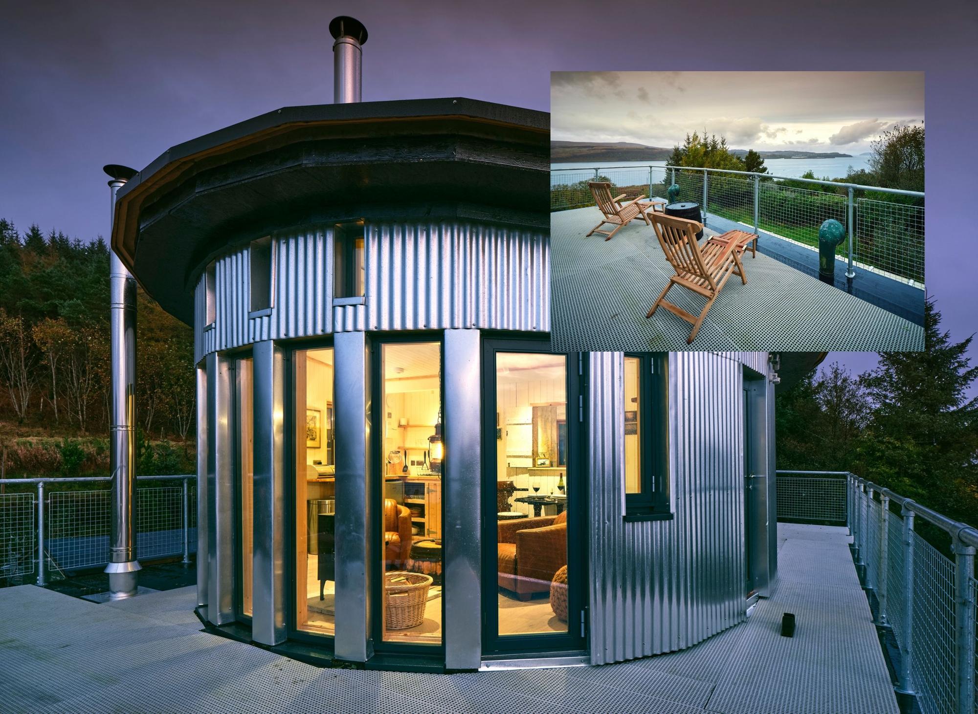 The Captain's Cabin is an ingenious getaway for two overlooking the beautiful Sound of Mull.