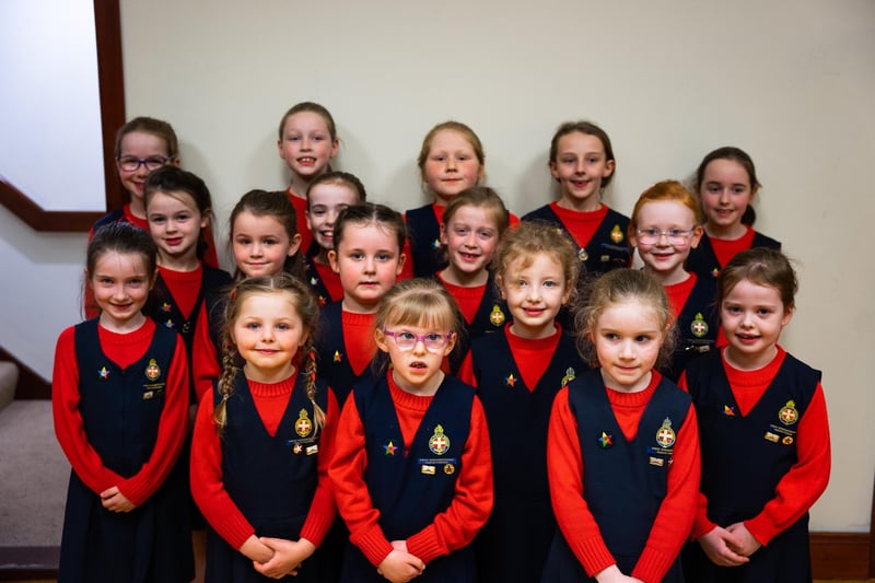 Explorer Section Members of First Stewartstown Girls' Brigade pictured Parents Night.