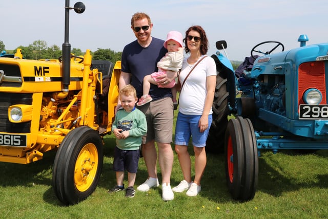A local family enjoying the day out at the Dromara Run were Owen and Therese Lynch and their two children Daire (3) and 18-months old Maebh.
