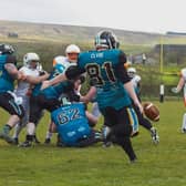 Clyde taking the kick for the Causeway Giants