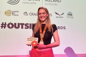 Lisburn swimmer Jessika Robson with her Youth of the Year Outsider award. Pic credit: Jessika Robson