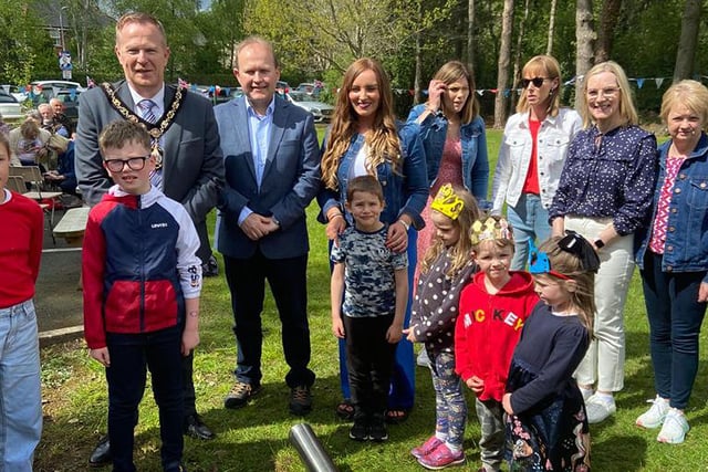 Pupils and staff at Derryhale Primary School marked the coronation by burying a time capsule with the help of Mayor of ABC Council, Councillor Paul Greenfield on Friday.  PT18-211