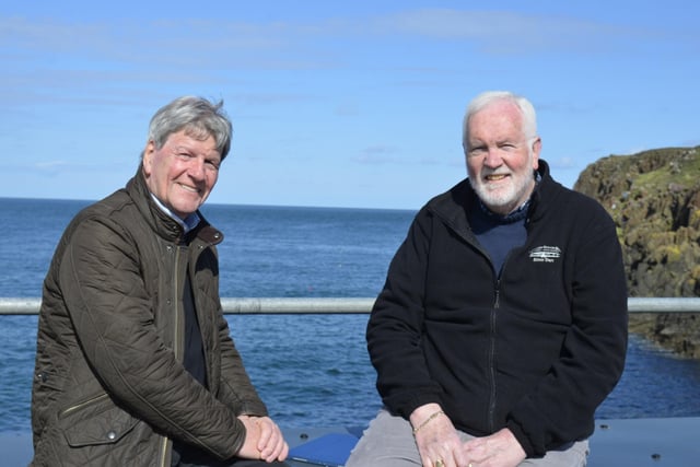 Joe Mahon and John Moore at Portrush Harbour