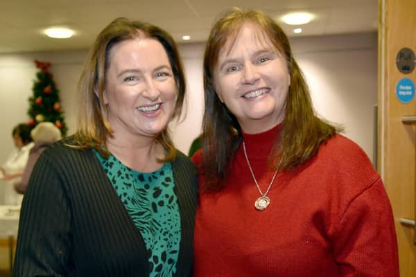 Pictured at the Light up a Life ceremony are, Siobhan McArdle, left, fundraising manager at the Southern Area Hospice and Susan Parks, Mayor's secretary. PT50-235.