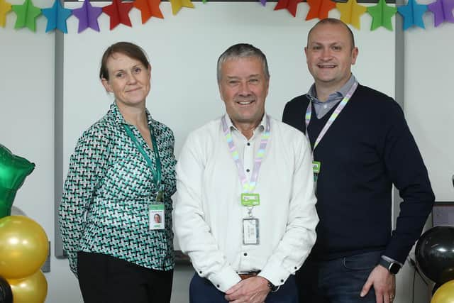 Pictured from left are Charlotte Elliott, Peter Beckett and George Rankin.