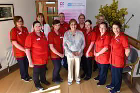 Back row,  Seanna McNeill, Deirdre Cunningham, Paul Cupples, Michelle McErlain, Laura McNeilly. Front row, Susan McGavock, Finvola Laverty, Marion Orr, Aimee Carton, Aoife Quinn and Joanne Heaney.
