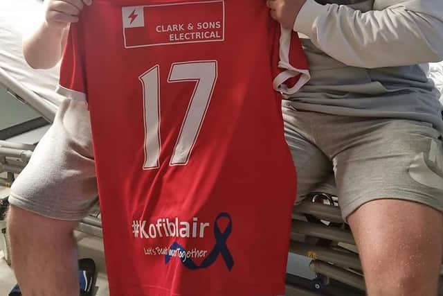 Glebe Rangers FC have shown their support for Kofi by putting his name on their shirts