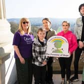 Rory Brown, Lara Ellerslie, Chloe Chapman and Athena Goodyear are pictured with Eleanor Ellerslie, of Cruse Bereavement Support NI, and Beverley Brown, of James Brown & Sons, at the launch of The Teenage Youth Bereavement Project: https://www.jamesbrownfuneraldirectors.com/cruse-bereavement/