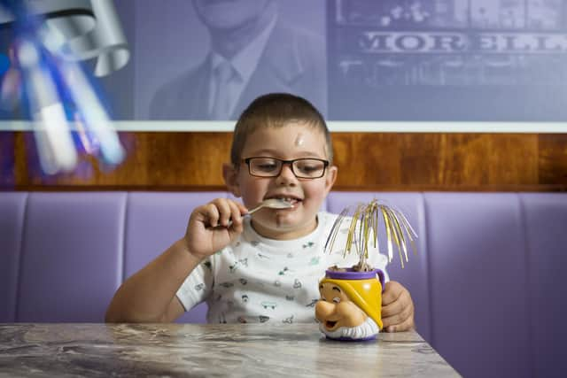 Two shops run by the Coleraine-based producer of a wide range of ice cream flavours and low-fat sorbets have been named among the very best in the United Kingdom in three major surveys including one by BBC Good Food, the leading gourmet food magazine. Pictured enjoying a Morelli’s ice cream in Portrush