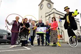 Mayor of Antrim and Newtownabbey, Councillor Neil Kelly with the Ballyclare May Fair Working Group.