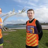 Paul Quinn and Mark Gardiner from Ballycastle Running Club are training for the London Marathon in April where they will complete the 26.2 Mile course for Children with Cancer UK. Credit McAuley Multimedia