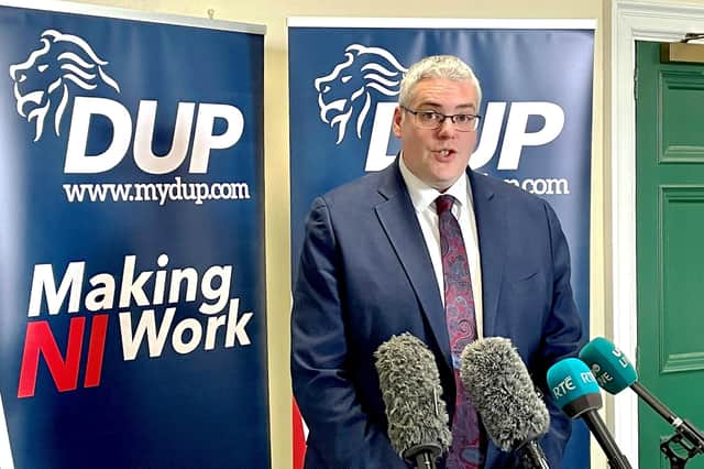 DUP leader and East Belfast MP Gavin Robinson. Photo: David Young/PA Wire