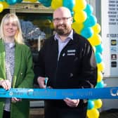 Musgrave NI operations manager Gillian Cuddy joins Centra Draperstown store manager Brian O’Neill in officially opening the newly revamped store. Picture: Brian Thompson Photography