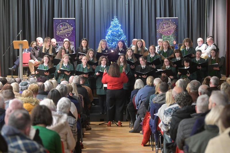 The Dominican College Fortwilliam Choir performing at the Lights to Remember service.