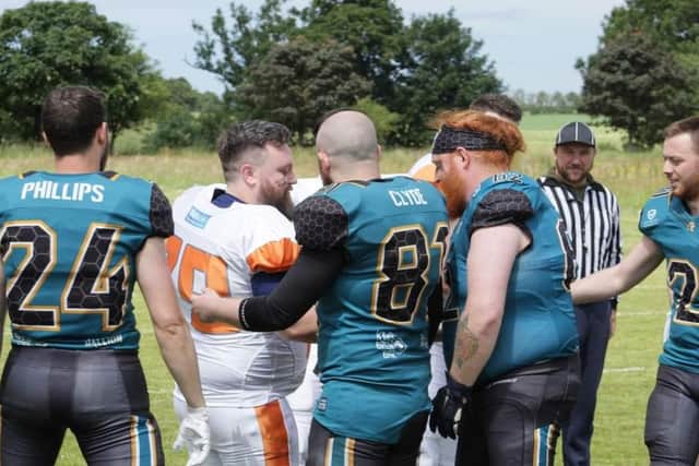 The Causeway Giants have created history by booking their place in the AFI Division 2 Bowl after defeating the North Dublin Pirates. Credit: Luke McCormack (Aspire Media).