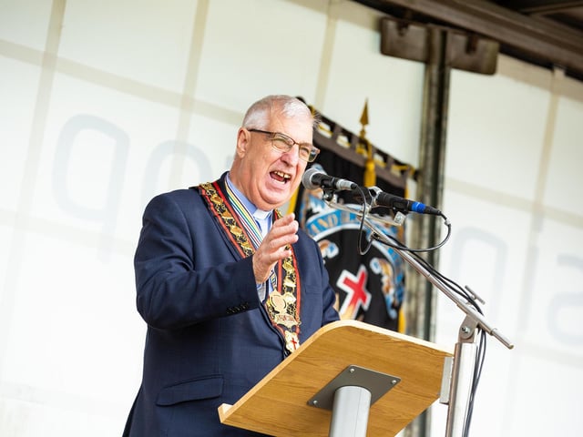 Royal Black Institution members celebrated the Last Saturday in Loughgall, Co Armagh. The village hosted one of six of the major demonstrations marking the finale of the 2023 parading season, with Sovereign Grand Master Rev William Anderson in attendance, and 4,000 participants in the parade.