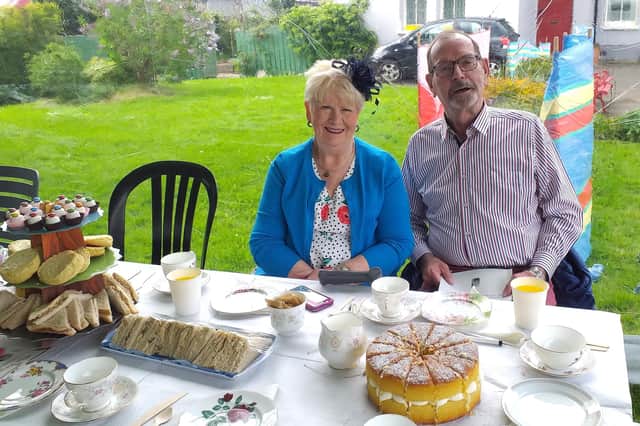 Carrickfergus residents Valerie Fairbairn, chairperson of the Charles Sheils Community,  and her husband John.