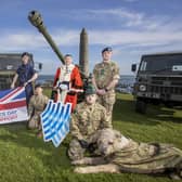 Launching the event recently was the Mayor of Mid and East Antrim, Alderman Noel Williams, with military personnel.
