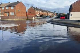 Flooding at Mourneview in Lurgan, Co Armagh.