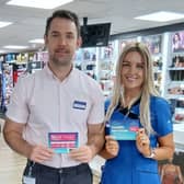 Gareth McGuigan, Pharmacist at Gordons Chemists, pictured with staff members Nicole and Amanda at the Magherafelt store. Credit: Supplied