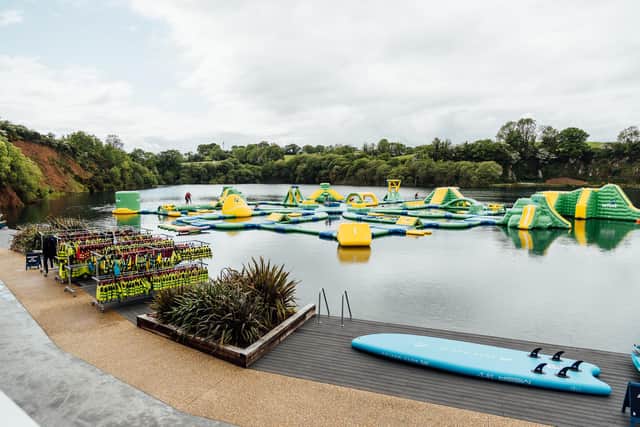 View of Aquapark from Top Deck Eatery.
