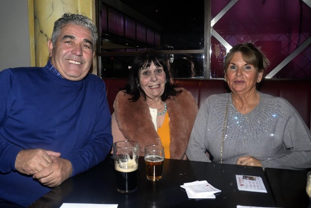 Enjoying the music at the Northern Ireland Air Ambulance fundraising concert at the Ashburn Hotel on Friday night are from left, Tom, Mary and Lily Dolan. LM09-207.