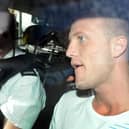 David Roddy Patterson after a court appearance in 2014 over the false imprisonment and actual bodily harm of Adam Robinson. Picture: Pacemaker Press