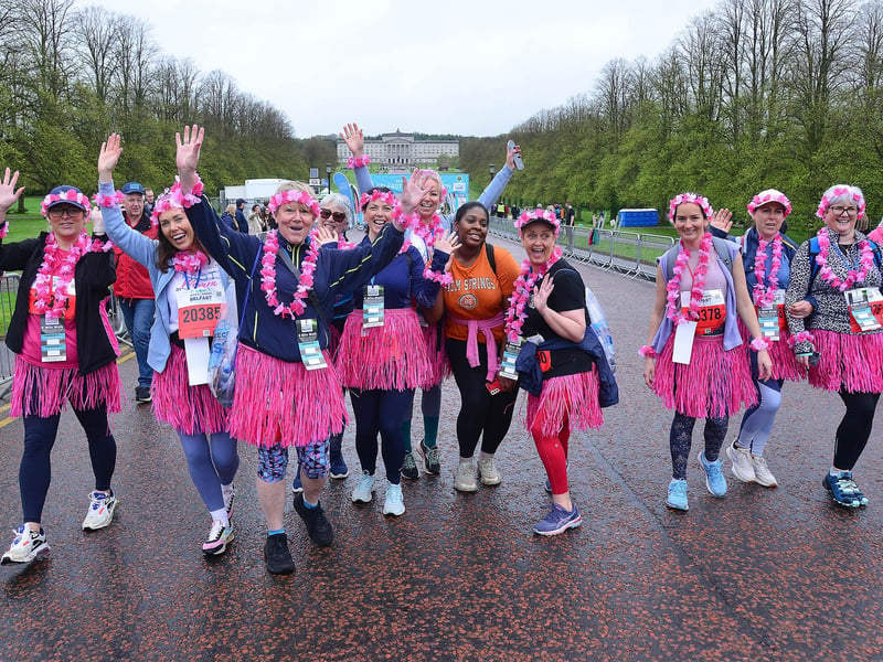 This group of runners made a colourful appearance.