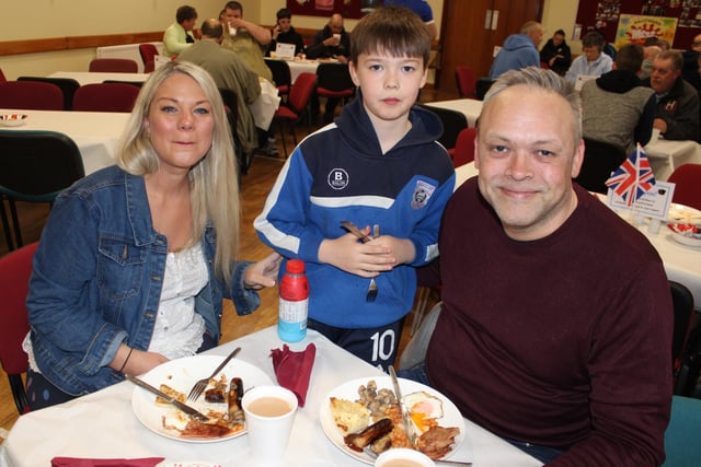 Mark and Lauren Hillis and Christian at the breakfast last Saturday.