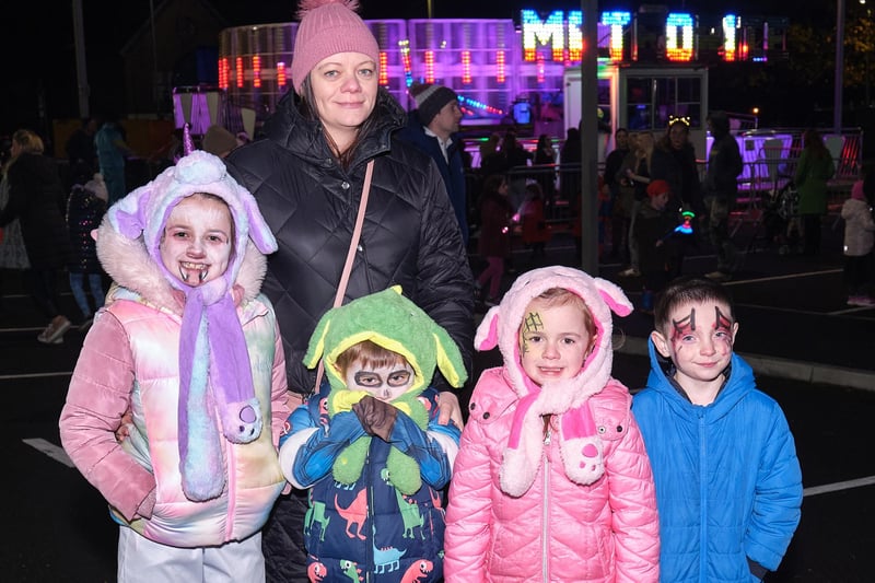 Families enjoy the free entertainment on offer at the Halloween Hooley and Fireworks event by Mid Ulster District Council in Maghera.