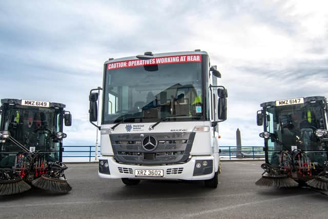 Mid and East Antrim Borough Council has invested £1.5 million to enhance its frontline environmental services, with the purchase of six new Refuse Collection Vehicles (RCVs) and three new compact sweepers. Photo: MEABC