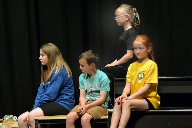 Rehearsals for the Junior Phoenix Players production of Joseph And The Amazing Technicolour Dreamcoat. PT32-206.