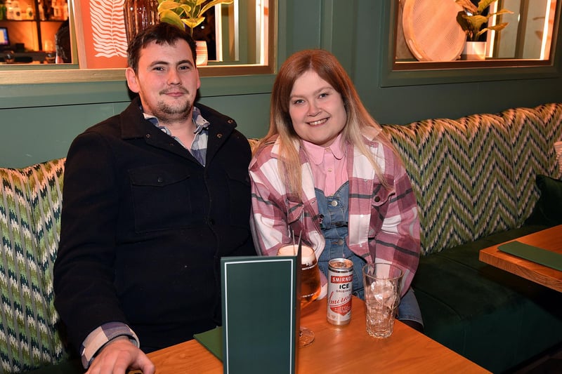 Graham and Nicole Bryans pictured at the launch event for Maisie's Bar and Restaurant in Portadown, Co Armagh. PT49-22