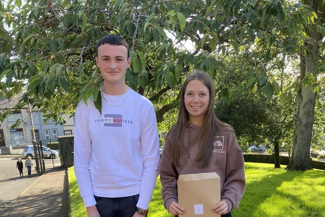 Jayden Elliott and Kelsie Brown achieved a full complement of A* and A grades.