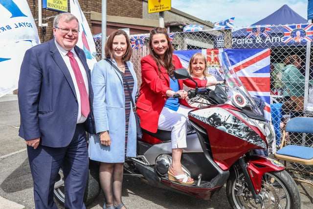 The trike at the Royal British Legion event was a popular spot for a photo.