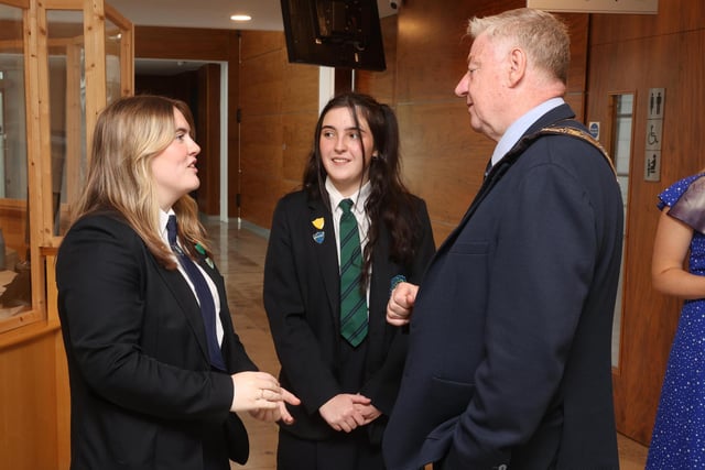Mayor of Causeway Coast and Glens, Councillor Steven Callaghan hosted a special reception at Cloonavin for schools who had been recognised in the Family First NI Education Awards. Credit McAuley Multimedia
