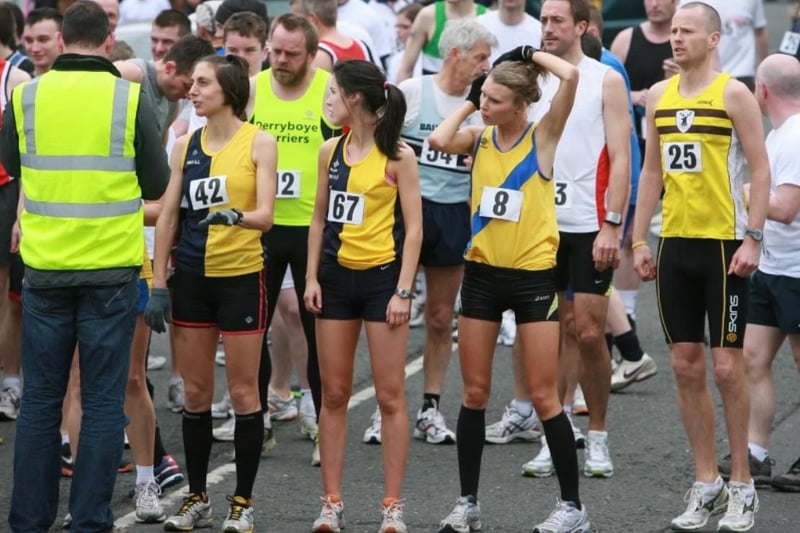 Competitors line up for 2010's annual race.