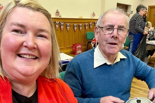 Sandra Hunter and Billy McIntyre pictured at Bushmills Royal British Legion  Coronation tea party held at Dunluce Parish centre on Monday 