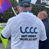 Lisburn strike action. Unite has agreed to suspend the industrial action from 12.59pm on October 12, 2022 to allow the ballot to take place.