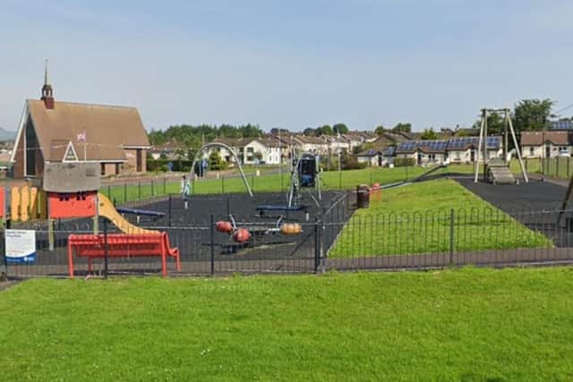 Play park at Bardic Drive, Antiville. Photo by: Google Maps