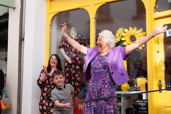 Lady Mary Peters officially opens the new Melanie Bond boutique in Dromore. Pic credit: MM Photography, Dromore