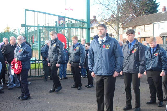 Boys' Brigade members attended the memorial service.
