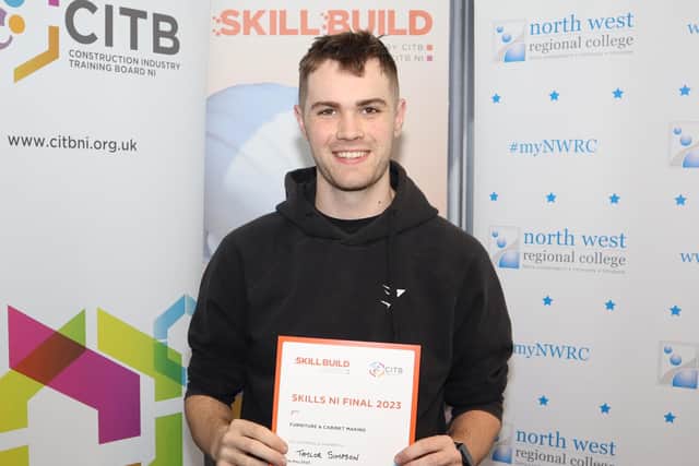 Cabinet Making Second Place Taylor Simpson (Lisburn) OCN NI Level 2 Diploma in Woodworking Skills at Lisburn Campus.