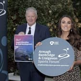 Lord Mayor Councillor Sarah Duffy pictured with Cathal O’Neill, ABC Sports Forum.