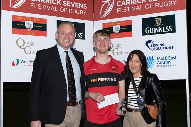 The Marina Motors Player of the Tournament award went to Josh McAuley of Carrickfergus Cowboys.
