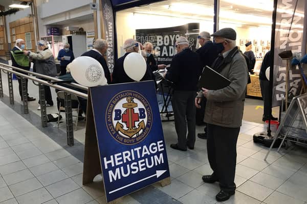 The East Antrim Battalion Heritage Society currently operates a mobile museum in venues across East Antrim, such as the DeCourcy Centre, Carrickfergus (pictured).  Photo: Drew Buchanan