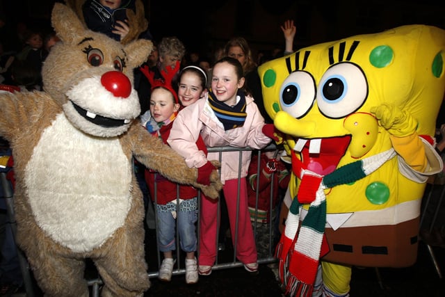 Having fun during the switch on of the Christmas Lights in Garvagh in 2007