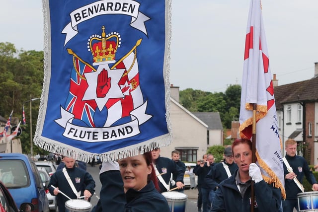 Benvarden band at Dervock Young Defenders' parade on Saturday evening