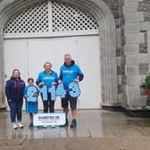 Phil with his family and Diabetes UK Northern Ireland Community Fundraising Manager, Naomi Breen. Photo: Diabetes UK